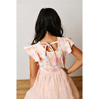 Girls Ella Pink Daisy Spring Summer Dress