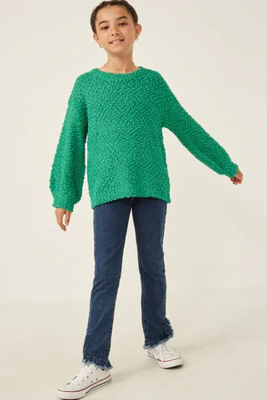 Movie Night Girls Popcorn Sweater